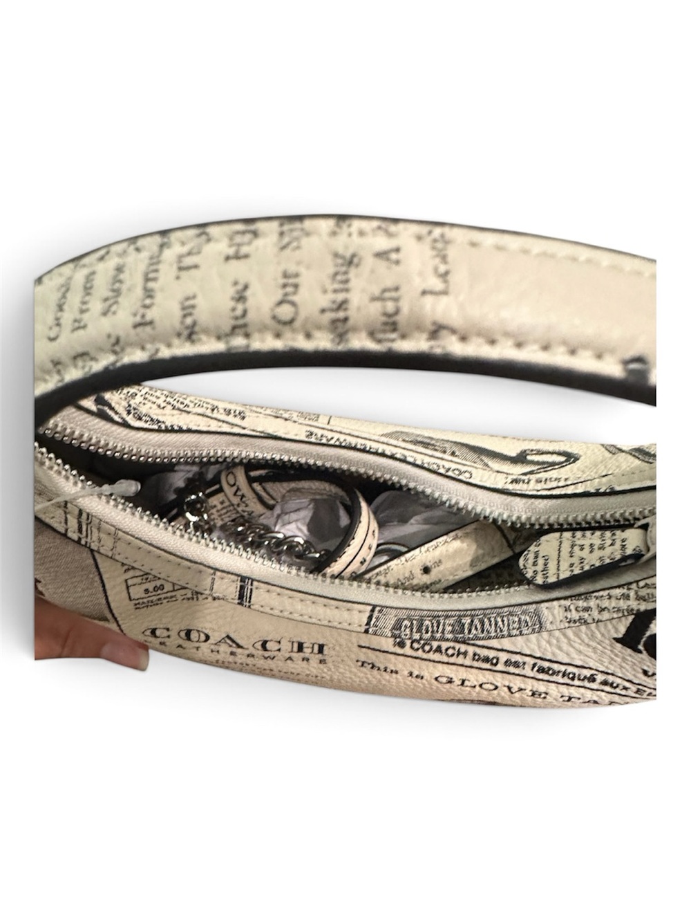 COACH Beige Printed Hobo Shoulder Bag - Picture 3 of 3
